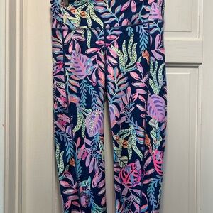 Lilly Pulitzer Colorful Leaf Print Capris
